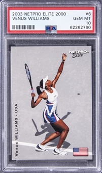 2003 NetPro "Elite 2000" #6 Venus Williams Rookie Card - PSA GEM MT 10